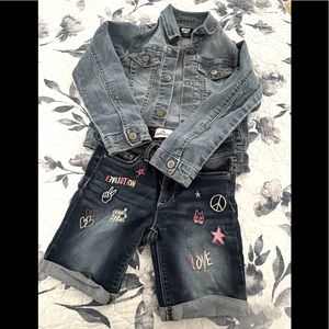 Jeans jacket and shorts